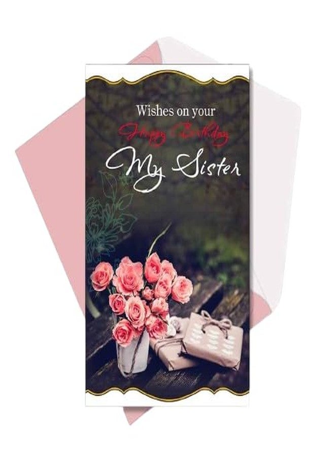 Alwaysgift Happy Birthday Sister Greeting Card, Happy Birthday Greeting Card For Sister, Birthday Greeting Card, Sister Birthday Gift (Design-2) - Image 1